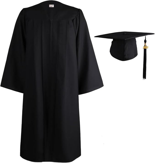 OSBO GradSeason Matte Graduation Cap and Gown 2025 Set with Tassel for High School & College 10 Colors