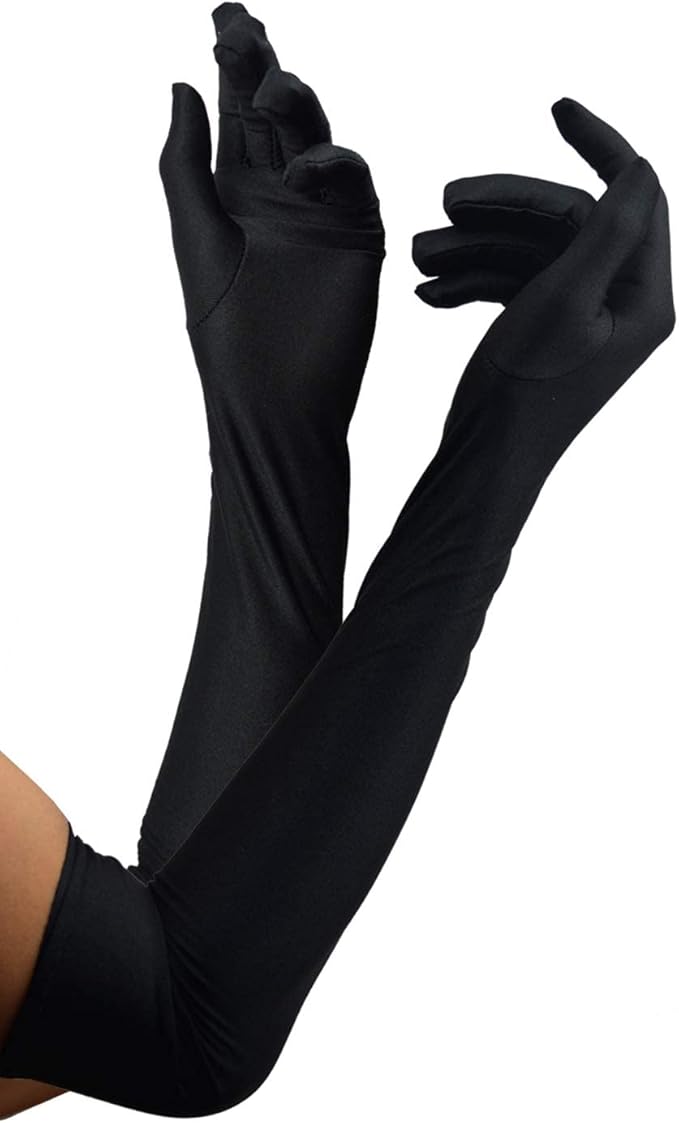 DRESHOW 1920s Great Gatsby Accessories for Women Flapper Headpiece Headband Gloves Costume Harlem Nights Accessories Set