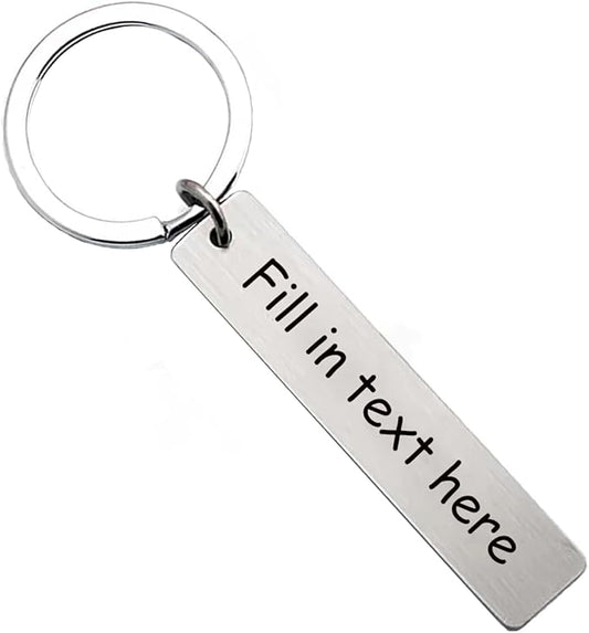 Stainless steel Customized Double-Sided Keychain - Personalized Engraved Design for Men/Women - Personalized Gift for Couples, Anniversary, Safe Drive & Father’s Day