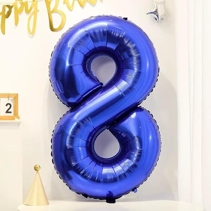 40 inch Navy Blue Number Balloon Dark Blue 8 Balloons Giant Foil Helium Balloons Blue Number 8 Balloon for 8th Birthday Party Decorations