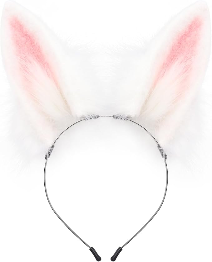 Faux Fur Plush Animal Cat Fox Ears Headband Furry Cute Headwear for Parties Cosplay Costumen Accessory