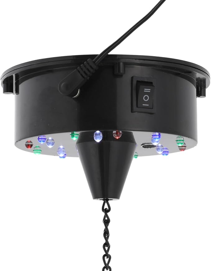 Disco Ball Light, 16in Rotating Disco Party Decoration with Motor, 18 Red/Blue/Green/White LEDs, for DJ Sets, Nightclubs, Birthdays, Banquets, Parties, Bars, Weddings, Holiday