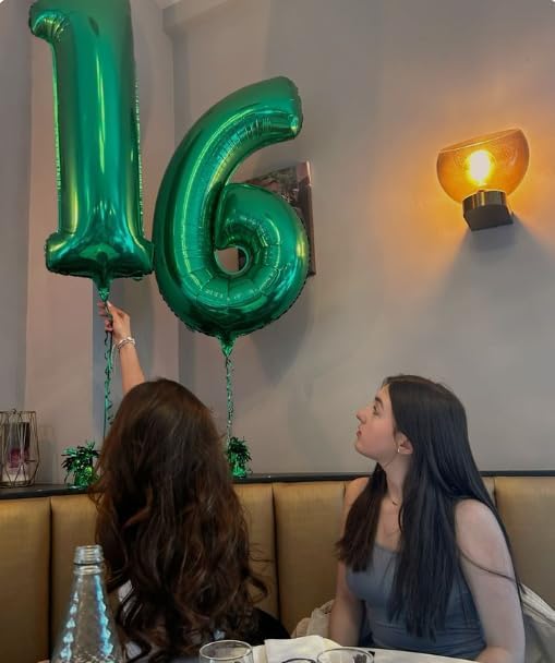 40 Inch Green Mylar Foil Number 26 62 Birthday Balloon, 26 Boy Girl Party Decorations Supplies, Big Helium Balloons Numbers for 26 62 Men Women Anniversary