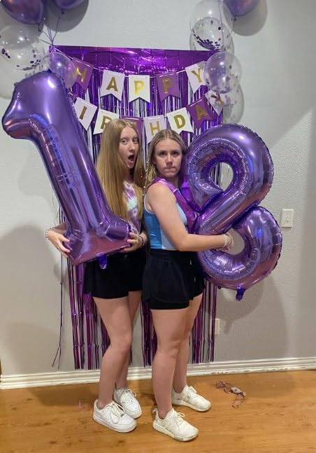 Purple Number 8 Balloon - 40 Inch, Birthday Party Decorations, Anniversary & Graduation Supplies