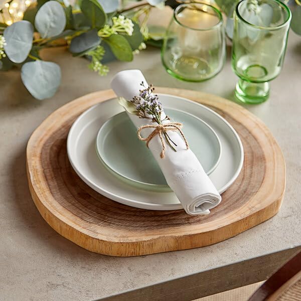 14 Inch Round Live Edge Acacia Wood Serving Board, Brown, Hand Wash Only, for Charcuterie and Appetizers