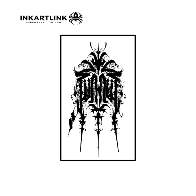 INKARTLINK Semi Permanent Tattoos,Halloween temporary tattoo, party tattoos, realistic, waterproof, cruelty-free, non-reflective (Ink Devil 2)