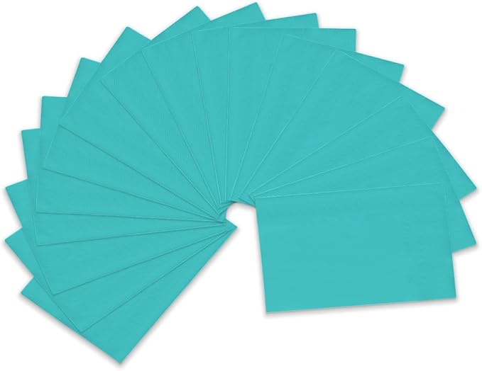 qiqee Mint Blue Paper Napkins 13 * 16inch Guest Paper Disposable Towels Napkin Paper Hand Towels for Wedding, Dinner, Birthday Party, Dessert Cocktail ＆ Kitchen Napkins（ 120 Count）