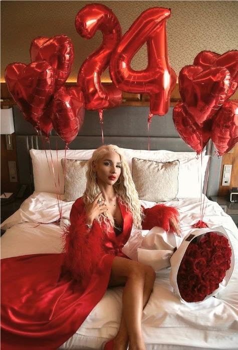 40 Inch Red Large Number 4 Birthday Balloon, Giant Number Four 14 24 34 40 44 Balloons, Foil Mylar Big Balloons for Anniversary Graduation Supplies Decorations