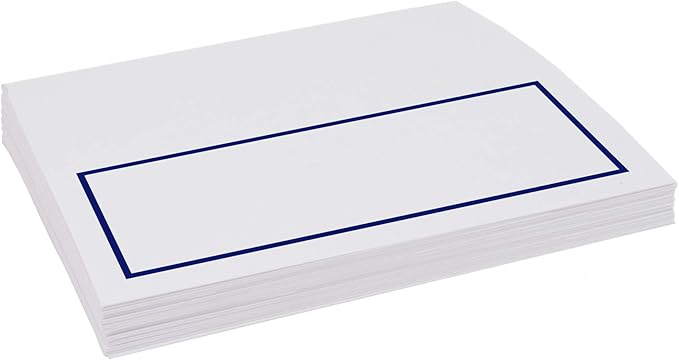 Single Line Border Place Cards, Navy (Choose Color), Set of 60, Pre-cut and Scored - Wedding, Party, Dinner, and Special Events - Made in the USA