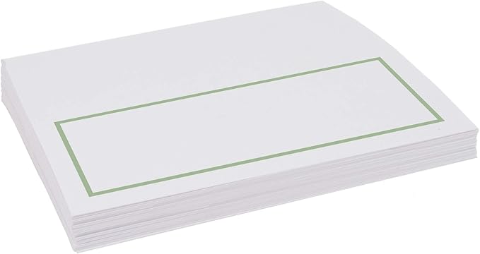 Single Line Border Place Cards, Sage (Choose Color), Set of 150, Pre-cut and Scored - Wedding, Party, Dinner, and Special Events - Made in the USA