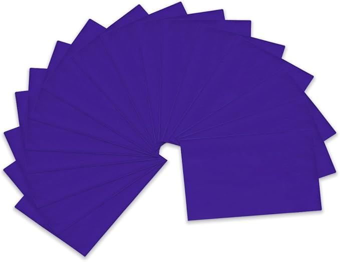 qiqee Deep Purple Paper Napkins 13 * 16inch Guest Paper Disposable Towels Napkin Paper Hand Towels for Wedding, Dinner, Birthday Party, Dessert Cocktail ＆ Kitchen Napkins（ 120 Count）