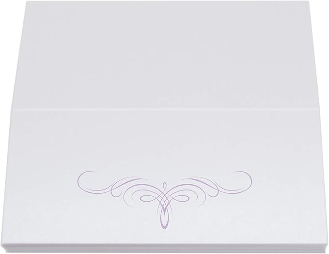 Decadent Flourish Place Cards, Lavender (Choose Color), Set of 60, Pre-cut and Scored - Wedding, Party, Dinner, and Special Events - Made in the USA