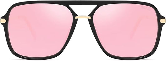 SOJOS Sunglasses for Women & Men, Square, Retro, Polarized Lens, Trendy Aviator, 90s Shades