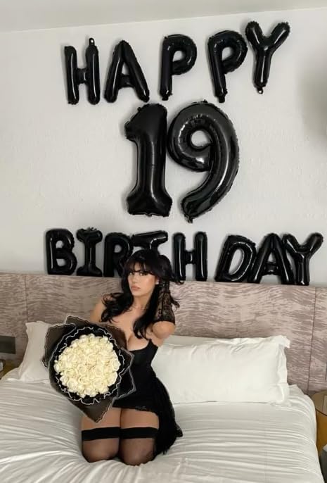 Black Number 1 Balloon 40 inch, Numbers 1 Birthday Balloons for Boy Girl, Black Foil One Balloon for 1st 10 11 12 16 18 Birthday Party, Anniversary Celebration Decorations