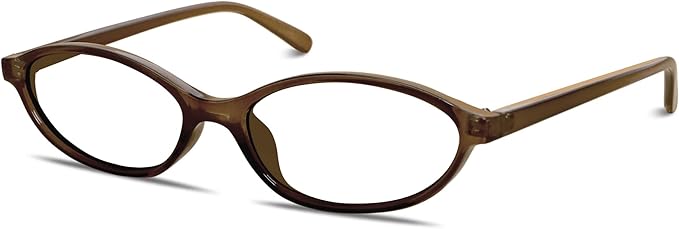 Retro Oval Sunglasses for Women Chic Cat Eye 90s Sunnies Lightweight Narrow Shades Trendy UV protection Sun Glasses