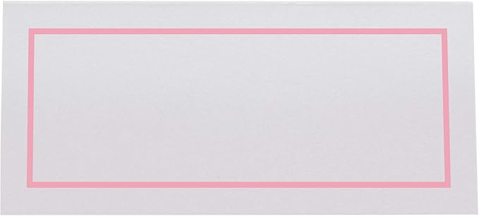 Single Line Border Printable Place Cards, Pink (Choose Color), Set of 60 (10 Sheets), Laser & Inkjet Printers - Wedding, Party, Dinner, and Special Events - Made in the USA