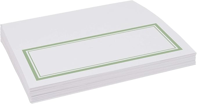 Double Line Border Place Cards, Sage (Choose Color), Set of 150, Pre-cut and Scored - Wedding, Party, Dinner, and Special Events - Made in the USA