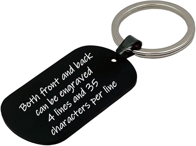 good goods Personalized Keychains for Women Customized Key Chains Men Engraved Name Inspirational Stainless Steel Dog Tag