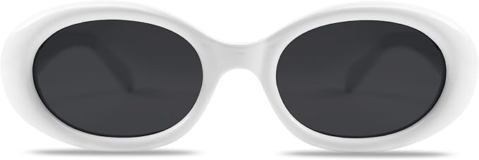 SOJOS Small Retro Oval Polarized Sunglasses for Women Men 90s Vintage UV400 Protection Tiny Sun Glasses SJ2286