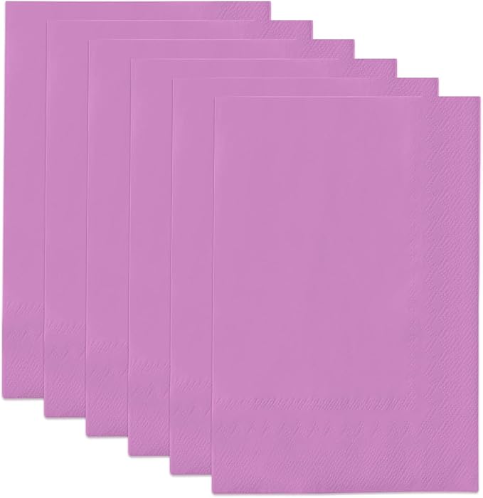 qiqee Light Pink Paper Napkins 13 * 16inch Guest Paper Disposable Towels Napkin Paper Hand Towels for Wedding, Dinner, Birthday Party, Dessert Cocktail ＆ Kitchen Napkins（ 120 Count）
