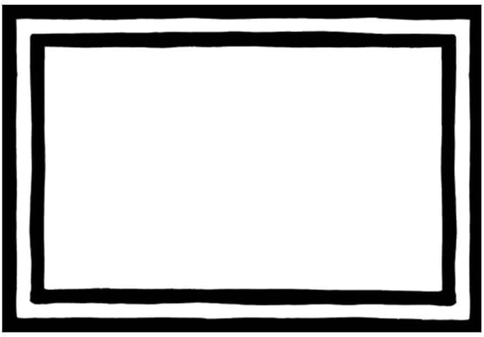 Caspari Border Stripe Place Cards in Black Foil - Set of 8