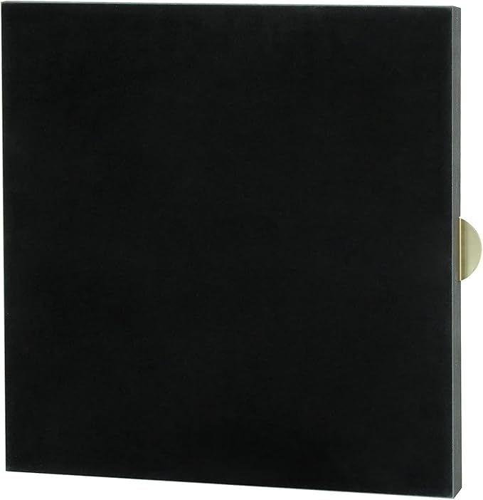 HofferRuffer Extra Large Square Serving Tray, Elegant Faux Leather Ottoman Tray with Gold Hardware Handles, Serve Tea, Coffee or Breakfast in Bed, 23.6 x 23.6 inches (Large Square)