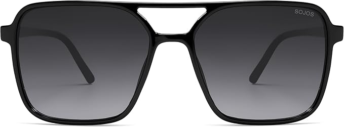 SOJOS Trendy Vintage Aviator Square Sunglasses For Womens Mens Retro 70s UV400 Women Sun Glasses SJ2327