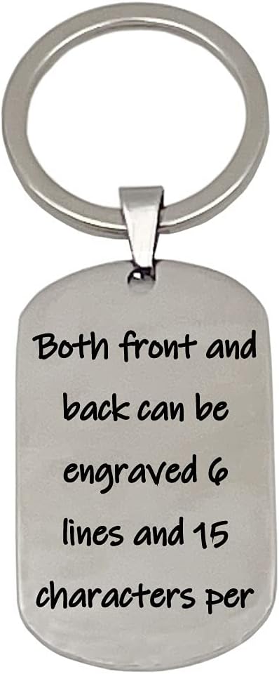 good goods Personalized Keychains for Women Customized Key Chains Men Engraved Name Inspirational Stainless Steel Dog Tag