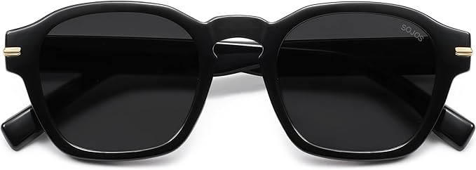 SOJOS Vintage Retro Square Polarized Sunglasses Men Standard Fit Trendy Womens Sun Glasses SJ2382