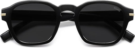 SOJOS Vintage Retro Square Polarized Sunglasses Men Standard Fit Trendy Womens Sun Glasses SJ2382