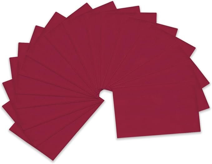 qiqee Rose Red Paper Napkins 13 * 16inch Guest Paper Disposable Towels Napkin Paper Hand Towels for Wedding, Dinner, Birthday Party, Dessert Cocktail ＆ Kitchen Napkins（ 120 Count）