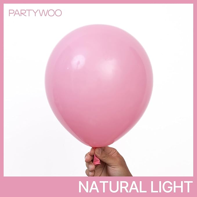 PartyWoo Baby Pink Balloons 50pcs 12 Inch Pastel Light Pale Pink Balloons for Girl Baby Shower Gender Reveal Engagement Wedding Anniversary Graduation Princess Birthday Party Decorations Pink-Q09