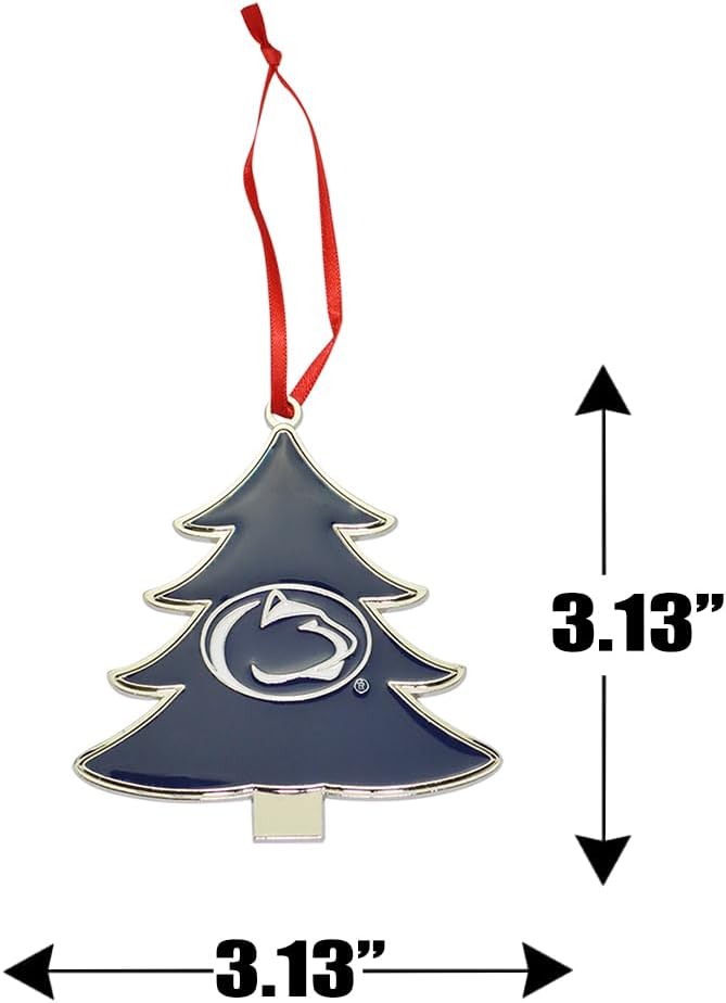 Penn State Nittany Lions Tree Shaped Metal Christmas Ornament