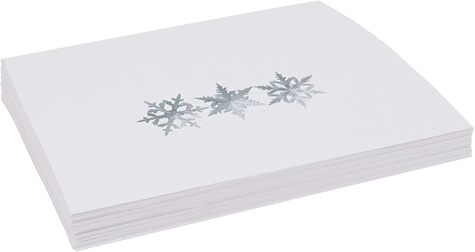 Christmas and Holiday Snowflake Pattern Place Cards, Set of 150, Pre-cut and Scored - Wedding, Party, Dinner, and Special Events - Made in the USA