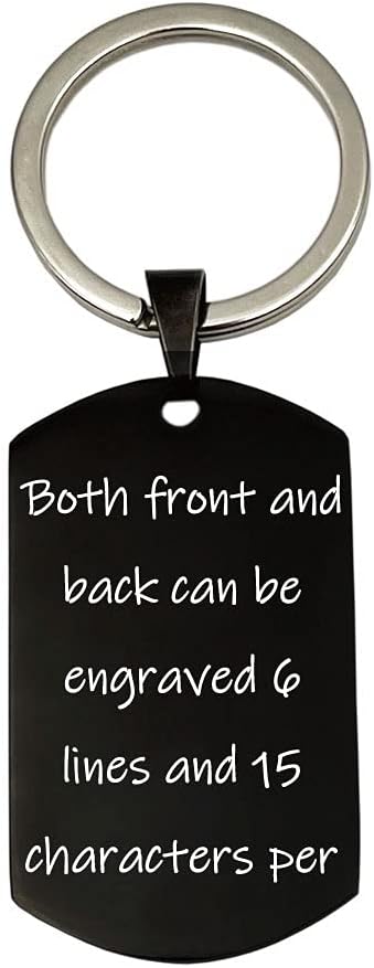 good goods Personalized Keychains for Women Customized Key Chains Men Engraved Name Inspirational Stainless Steel Dog Tag