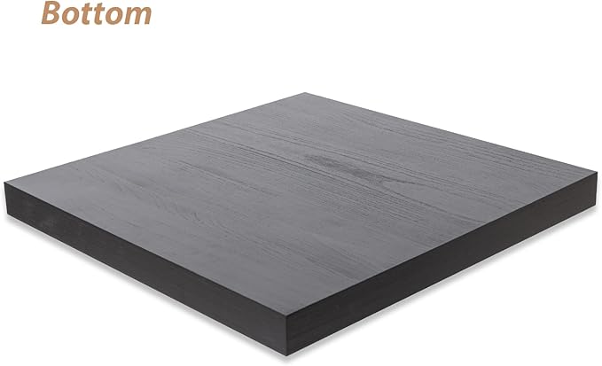 Ottoman Tray for Coffee Table Living Room Wood Serving Tray Large Wooden Square 24 Inches Black