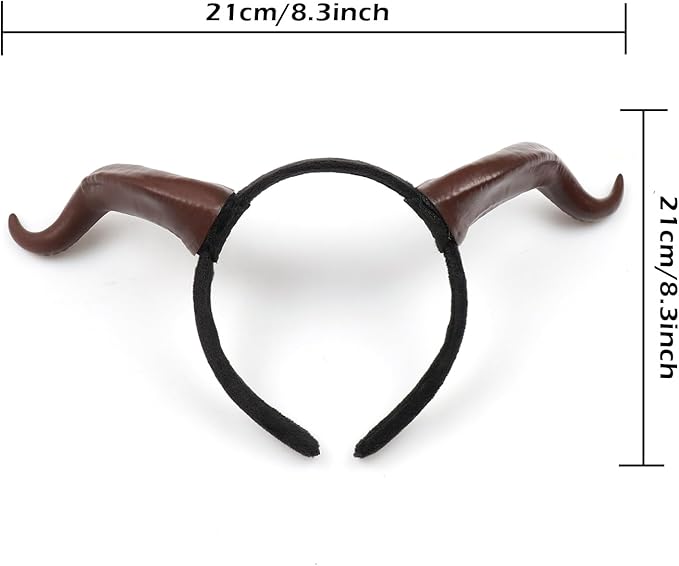 L'VOW Gothic Maleficent Horns Headband Headpiece Maleficent Ears Headdress Halloween Cosplay Costume Accessories