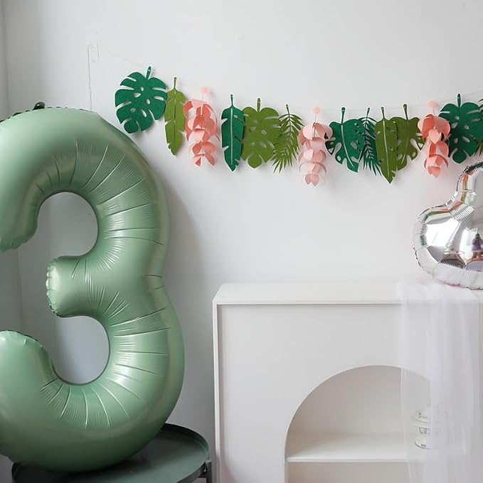 40 Inch Green Number Balloon 3 Olive Green Foil Balloon Sage Green 3 Balloons Mylar Helium Balloon for Birthday Party Decorations Girls Boys Baby Shower Wedding Anniversary Decoration (Number 3)