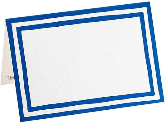 Caspari Border Stripe Place Cards in Blue Foil, 32 Included