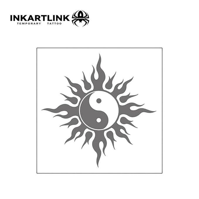 INKARTLINK Tattoo Tech, 2 Sheets Medium Semi Permanent Tattoo, Temporary Tattoos, Last 1-2 Weeks, Waterproof, Realistic Look, No Adhesive, No Reflection (Religion Design) 158