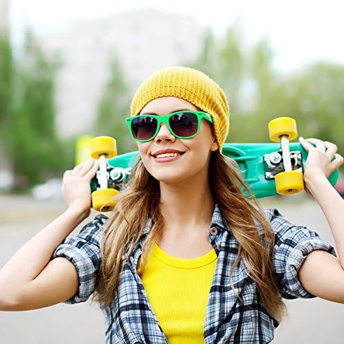 Pibupibu Neon Colors Party Favor Supplies Unisex Sunglasses Pack of 8