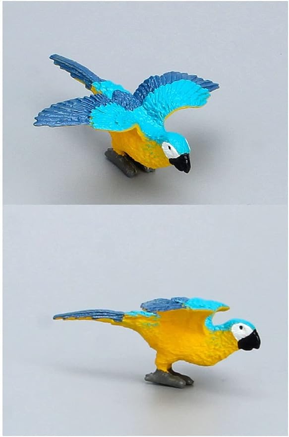 SmilerSmile Animal Assorted Mini Plastic Figures Toy Set, Educational Party Cake Topper, Goody Bag Filler (10pcs Bird)