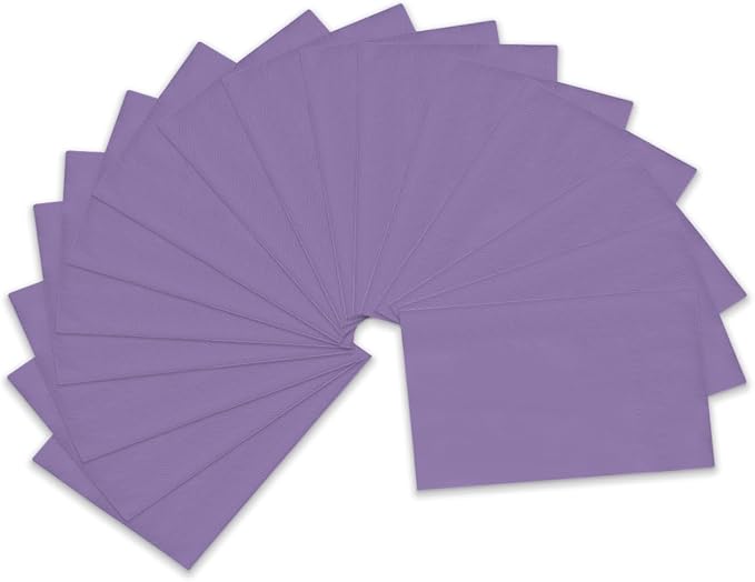 qiqee Bright Purple Paper Napkins 13 * 16inch Guest Paper Disposable Towels Napkin Paper Hand Towels for Wedding, Dinner, Birthday Party, Dessert Cocktail ＆ Kitchen Napkins（ 120 Count）