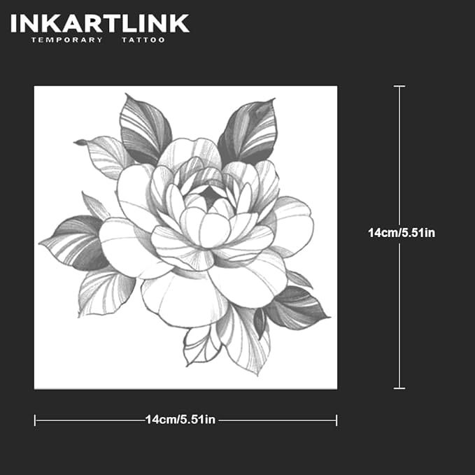 INKARTLINK Tattoo Tech, 2 Sheets Extra Large Semi Permanent Tattoo, Adult Art Design Temporary Tattoos, Lasts 1-2 Weeks, Waterproof, Realistic Look, No Adhesive, No Reflection (Butterfly and Dream)