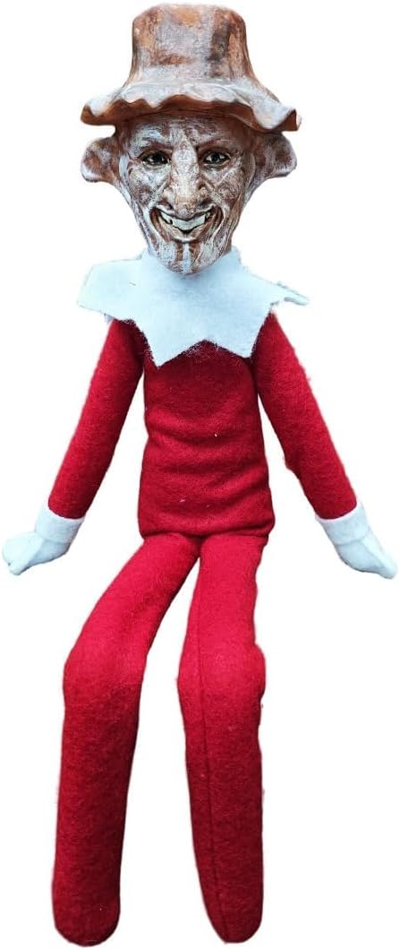 Creepy Goblin Elf Decoration 35cm – Handmade Horror-Inspired Ornament for Christmas, Halloween & Holiday Party Décor – Spooky Collectible with Sinister Expression