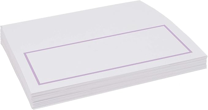 Single Line Border Place Cards, Lavender (Choose Color), Set of 60, Pre-cut and Scored - Wedding, Party, Dinner, and Special Events - Made in the USA