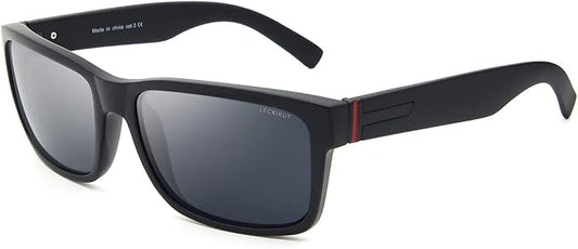 LECKIRUT Vintage Polarized Sunglasses for Men Women Retro Oversized Square Mirror Sun Glasses