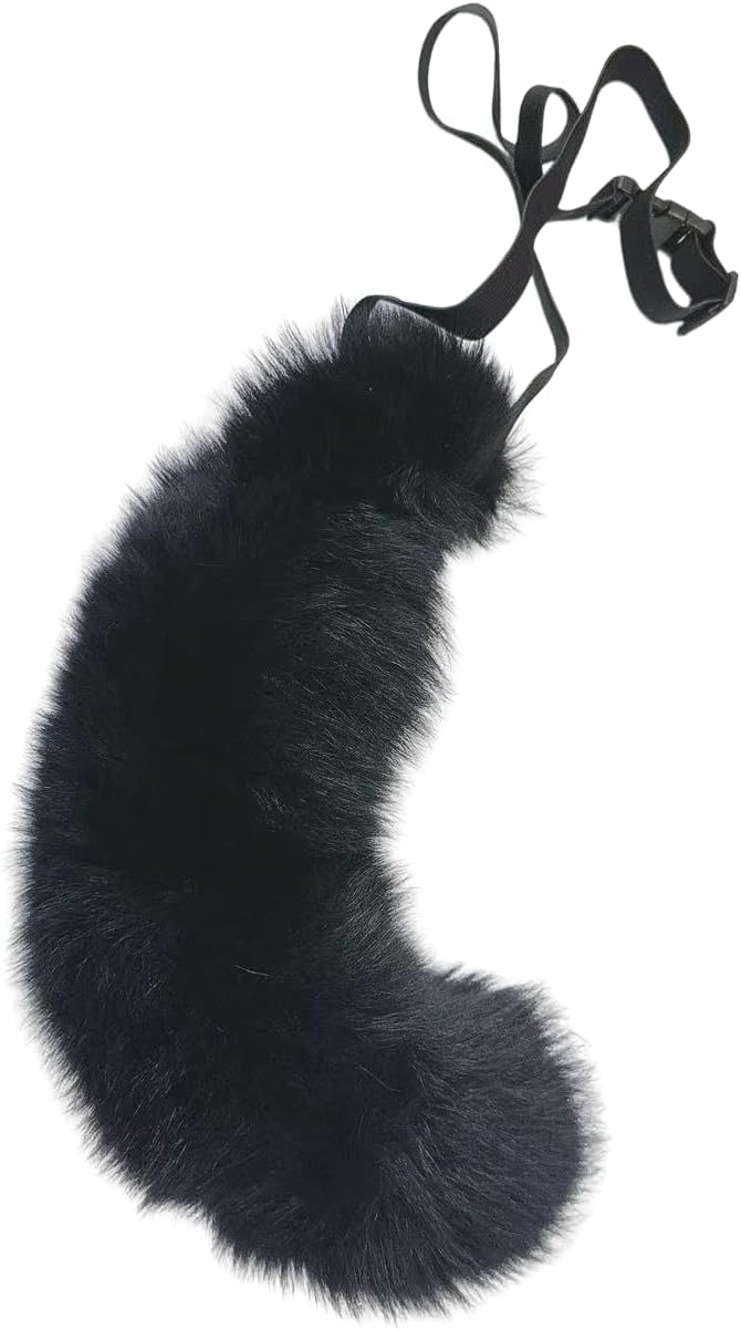 Wolf Ears Tail Set Fox Wolf Headbands Clips Fluffy Cosplay Costumes, Gothic Punk Accessories for Halloween