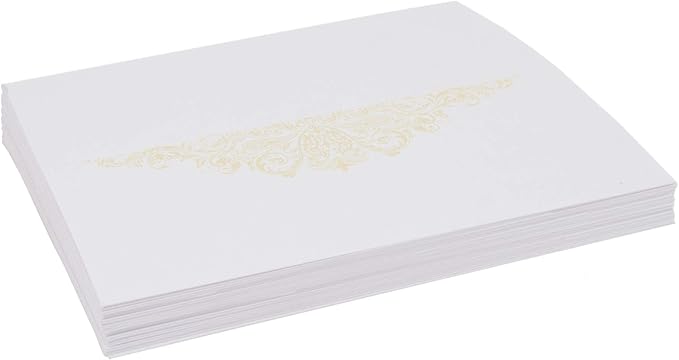 Paisley Place Cards, Ivory (Choose Color), Set of 60, Pre-cut and Scored - Wedding, Party, Dinner, and Special Events - Made in the USA