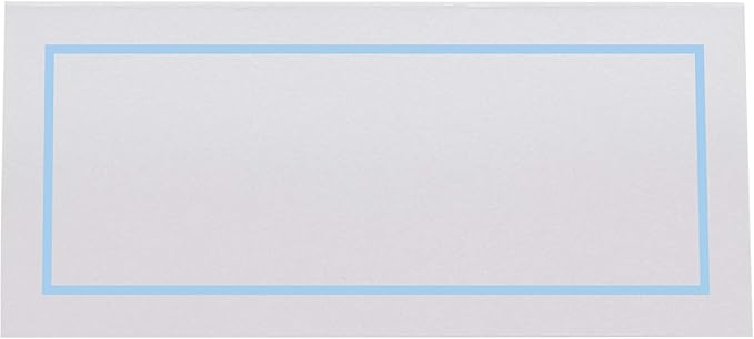 Single Line Border Printable Place Cards, Light Blue (Choose Color), Set of 60 (10 Sheets), Laser & Inkjet Printers - Wedding, Party, Dinner, and Special Events - Made in the USA